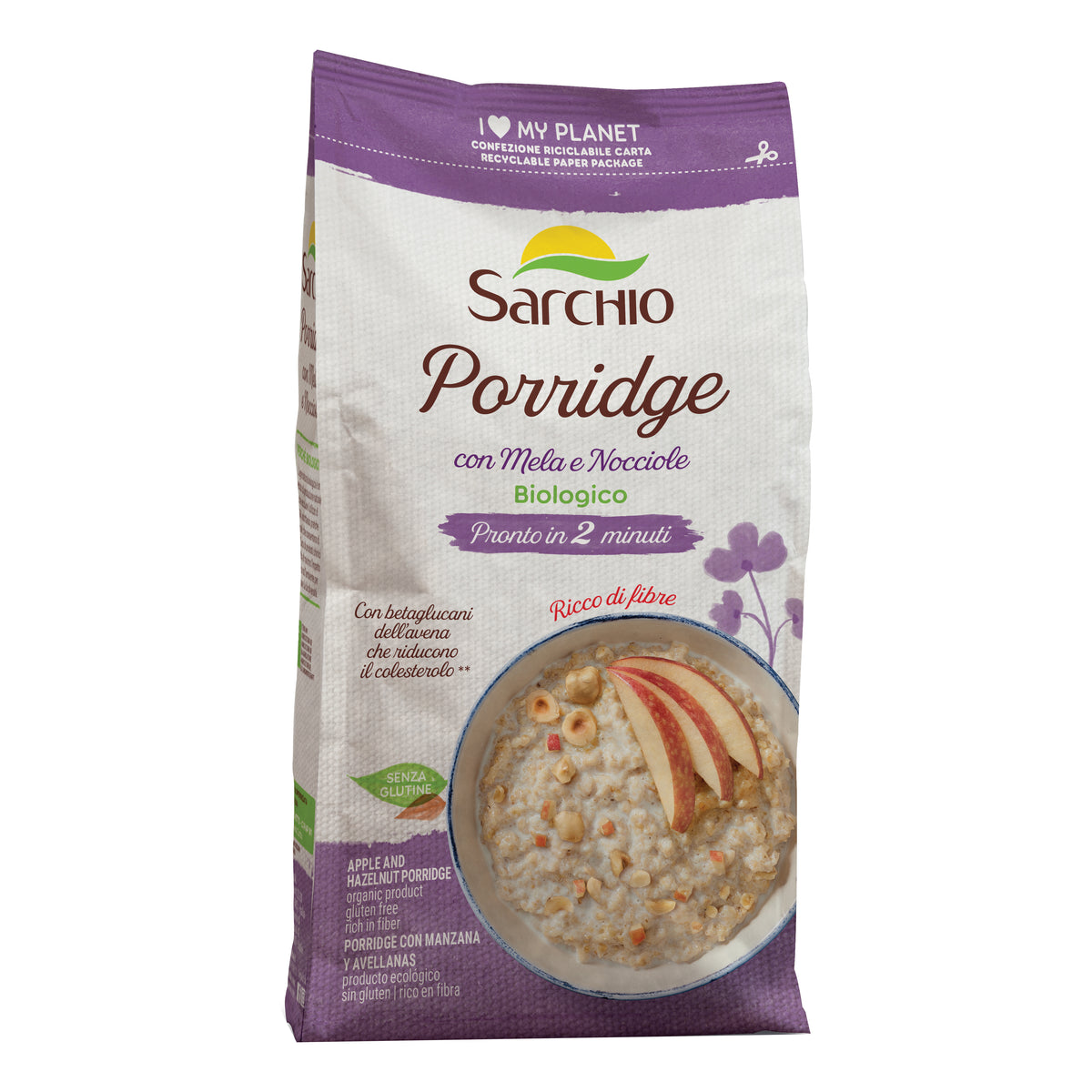 PORRIDGE MELA NOCCIOLE 250G  