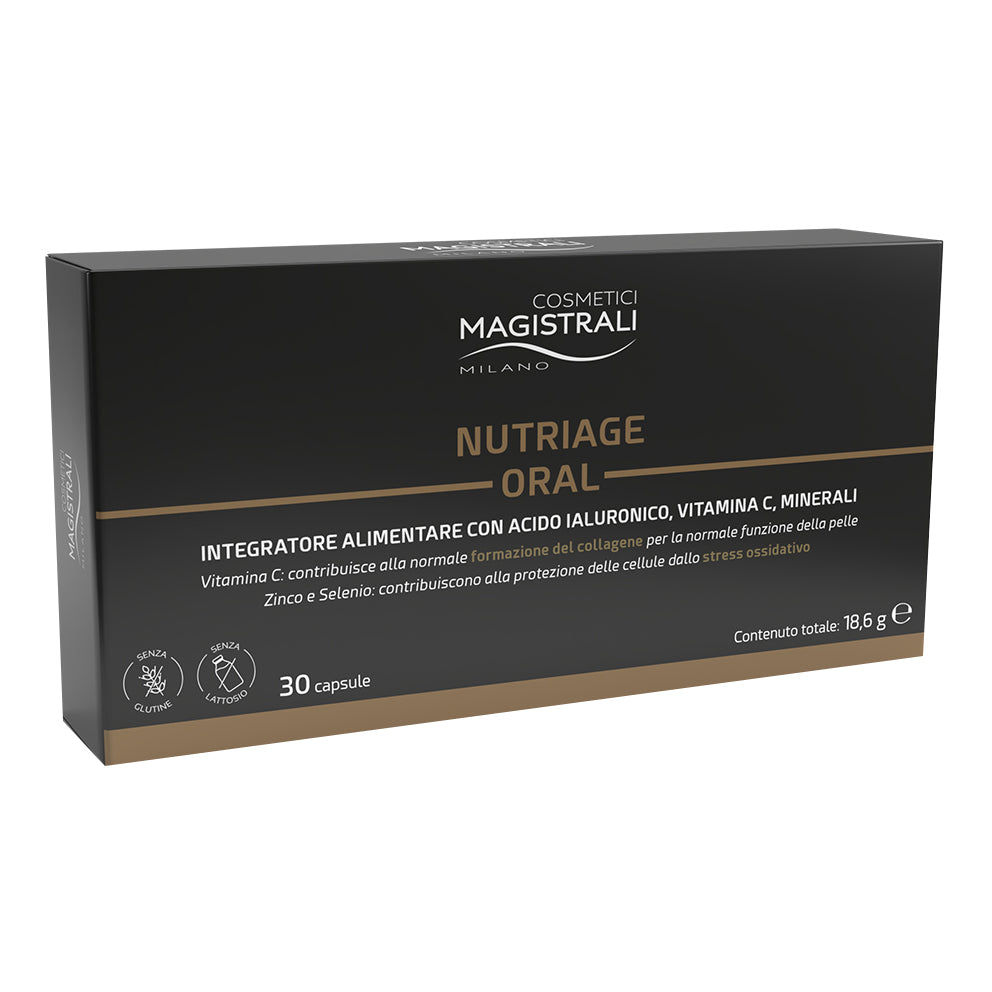 Cosmetici Magistrali - Nutriage Oral Integratore Alimentare A Base Di Melatonina, Acido Ialuronico, Vitamina C, Zinco E Selenio 30 Capsule