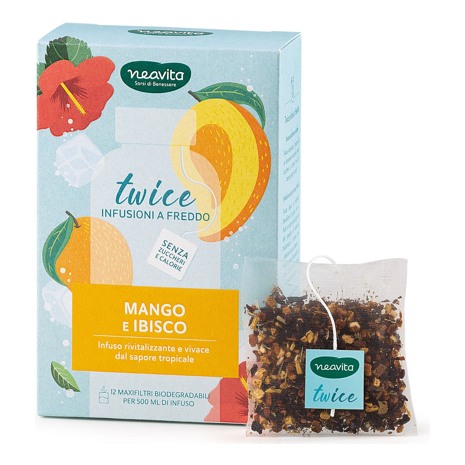 Neavita Twice To-Go Infuso A Freddo Mango E Ibisco 12 Maxi Filtri