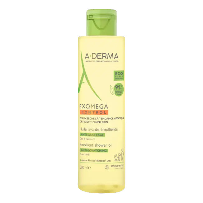 A-Derma Exomega Control | Olio Lavante Emolliente Pelle Atopica | 200 ml

