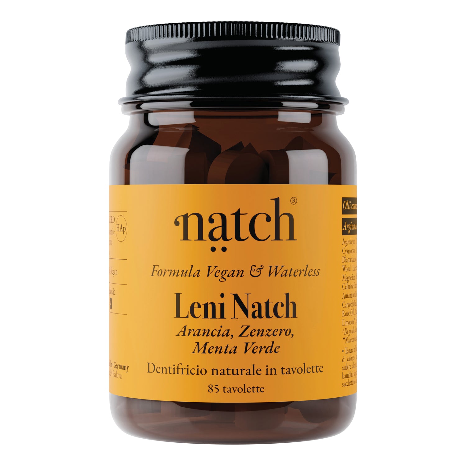 Natch Leni Arancia Zenzero L-Arginina E Corteccia Di Quercia Dentifricio Naturale 85 Tavolette