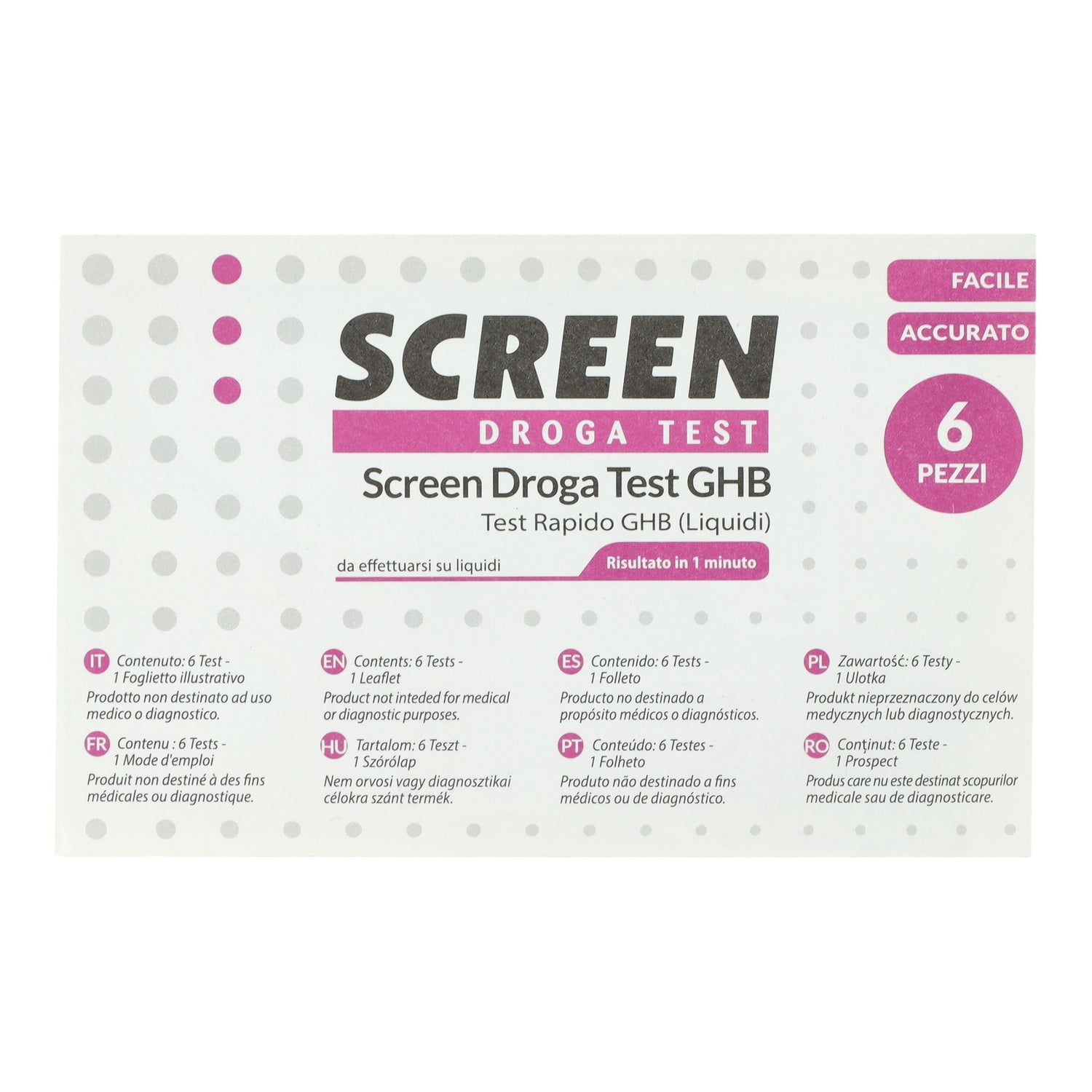 SCREEN DROGA TEST GHB 6PZ