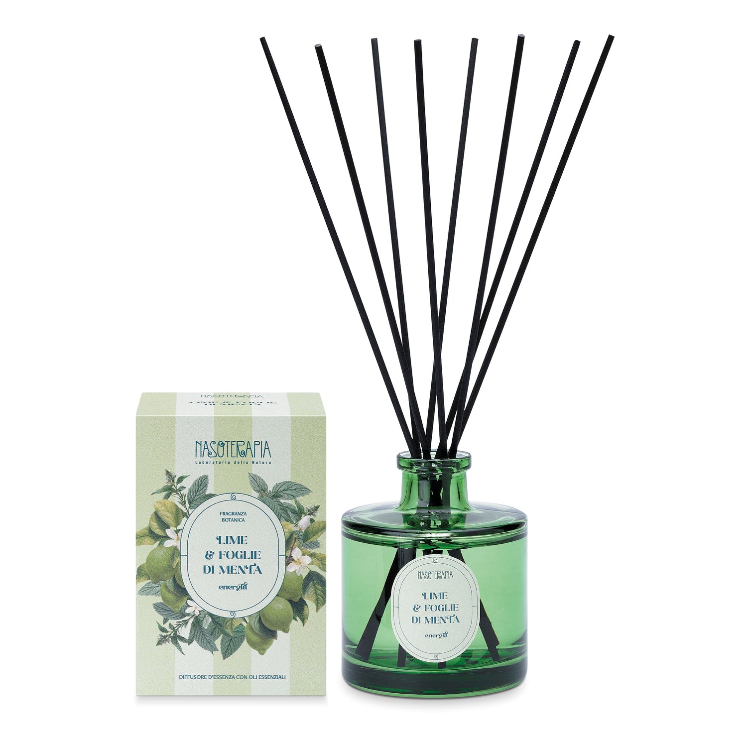 Nasoterapia Diffusore Bastoncini Lime & Foglie di Menta 200ml