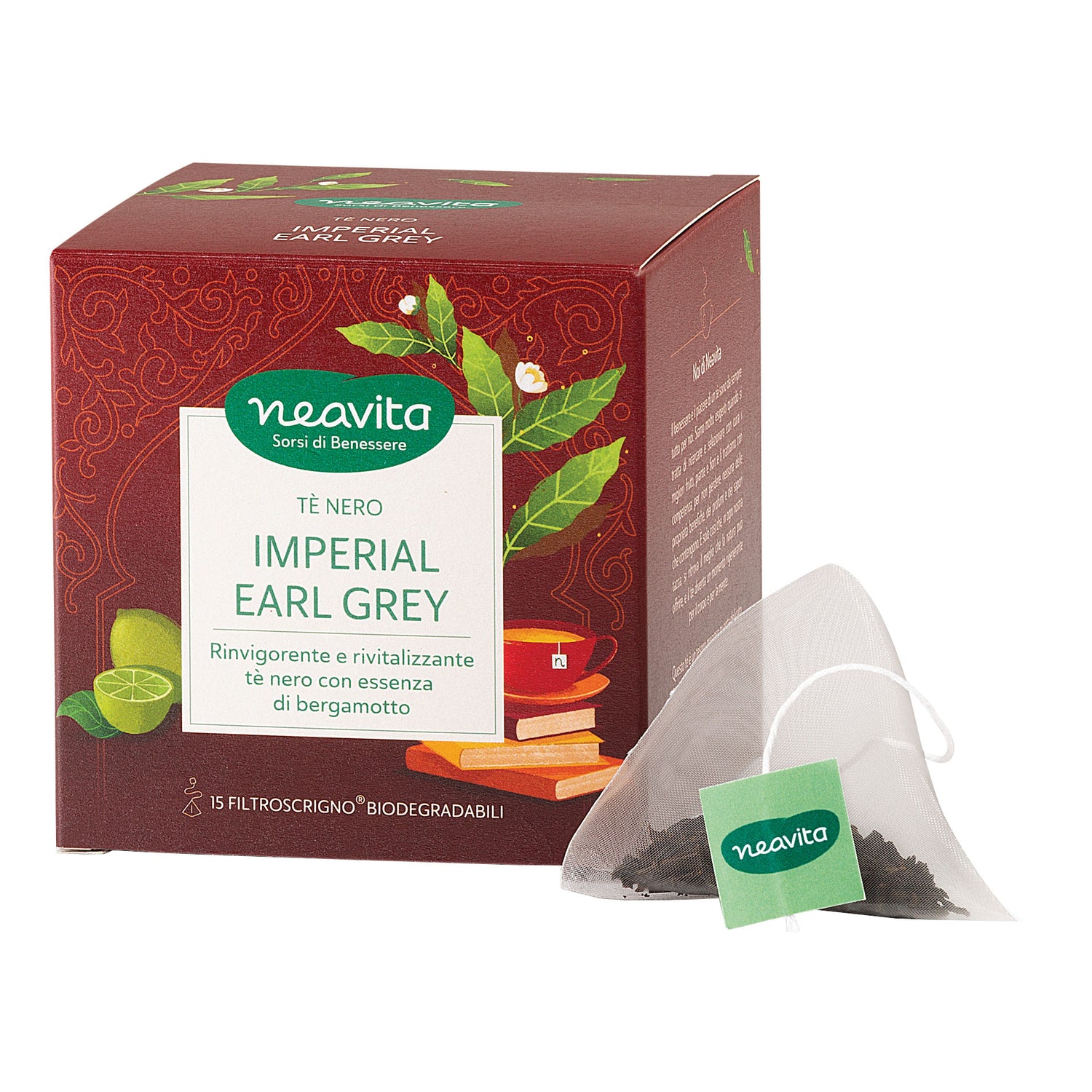 Neavita Tisana Filtroscrigno Imperial Earl Grey Tè Nero 15 Filtri