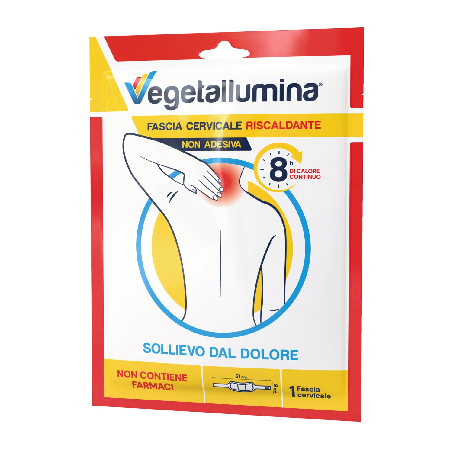 Vegetallumina Fascia Cervicale Riscaldante 51 x 9cm Non Adesiva 1 Pezzo