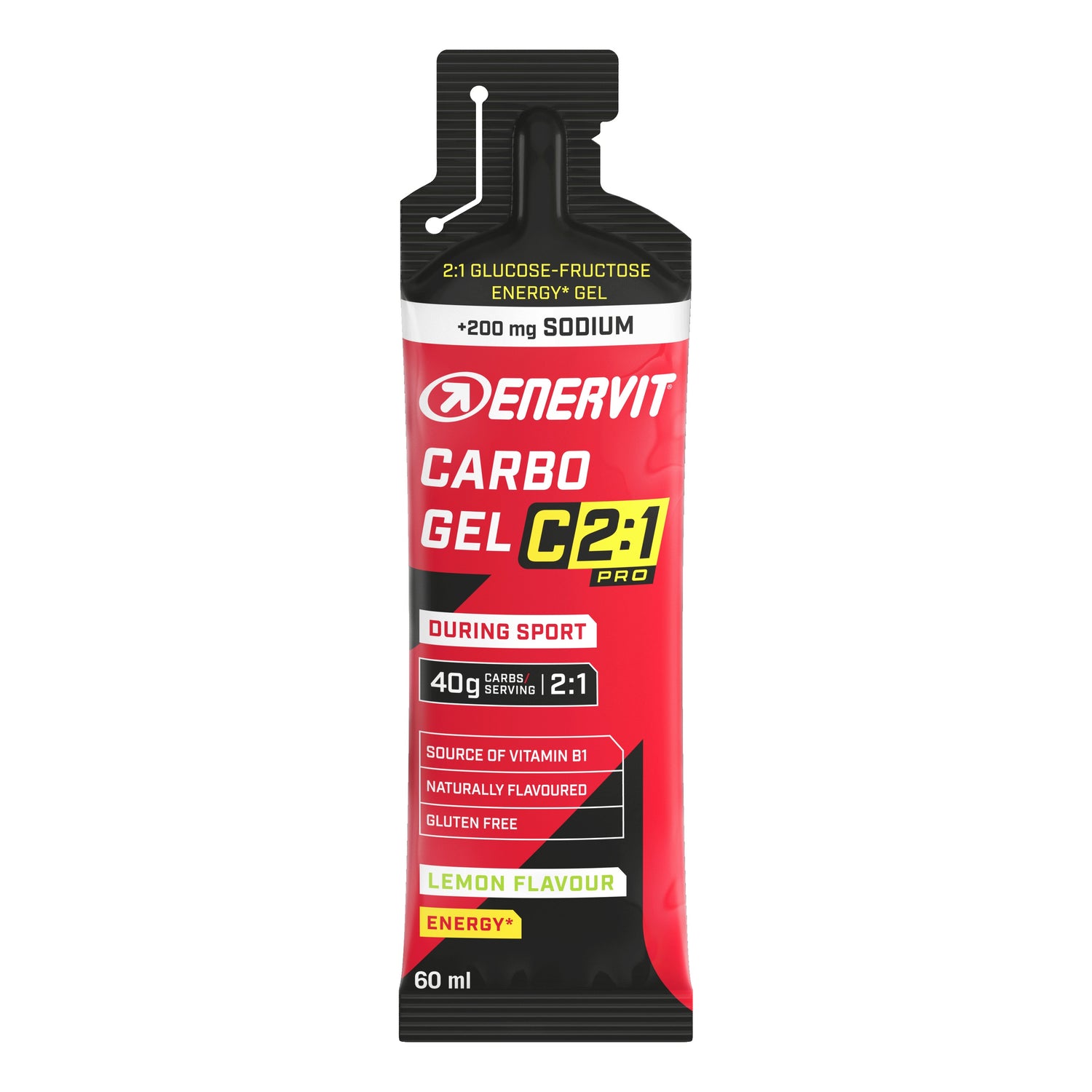Enervit C2:1 Pro Carbo Gel - Gelatina Energetica Gusto Lemon Con Caffeina 60ml