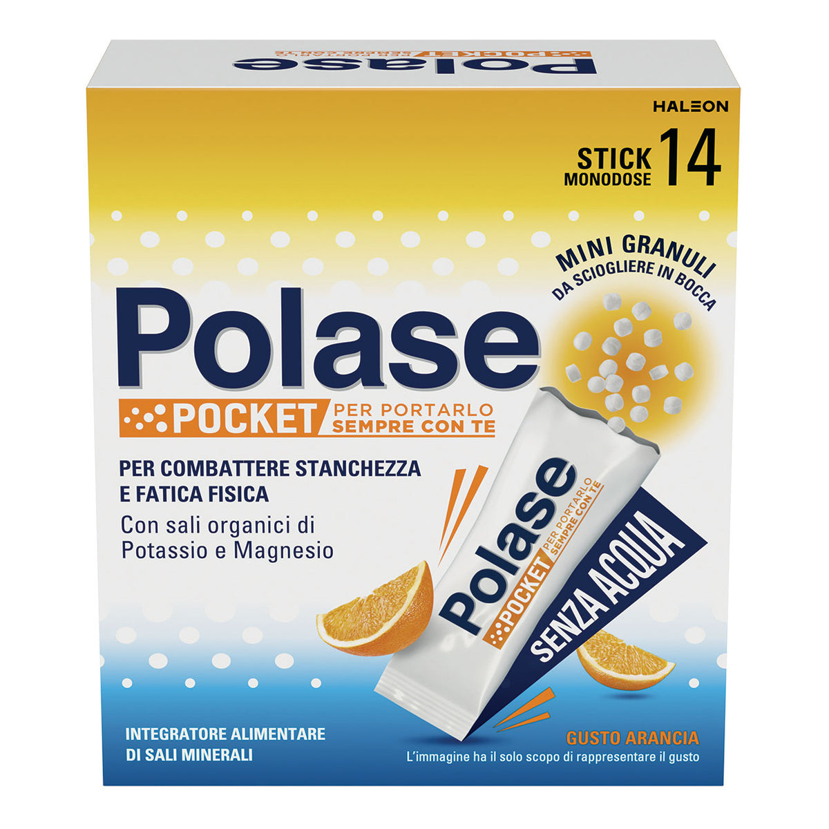 Polase Pocket | Integratore Potassio Magnesio Arancia | 14 Monodose  