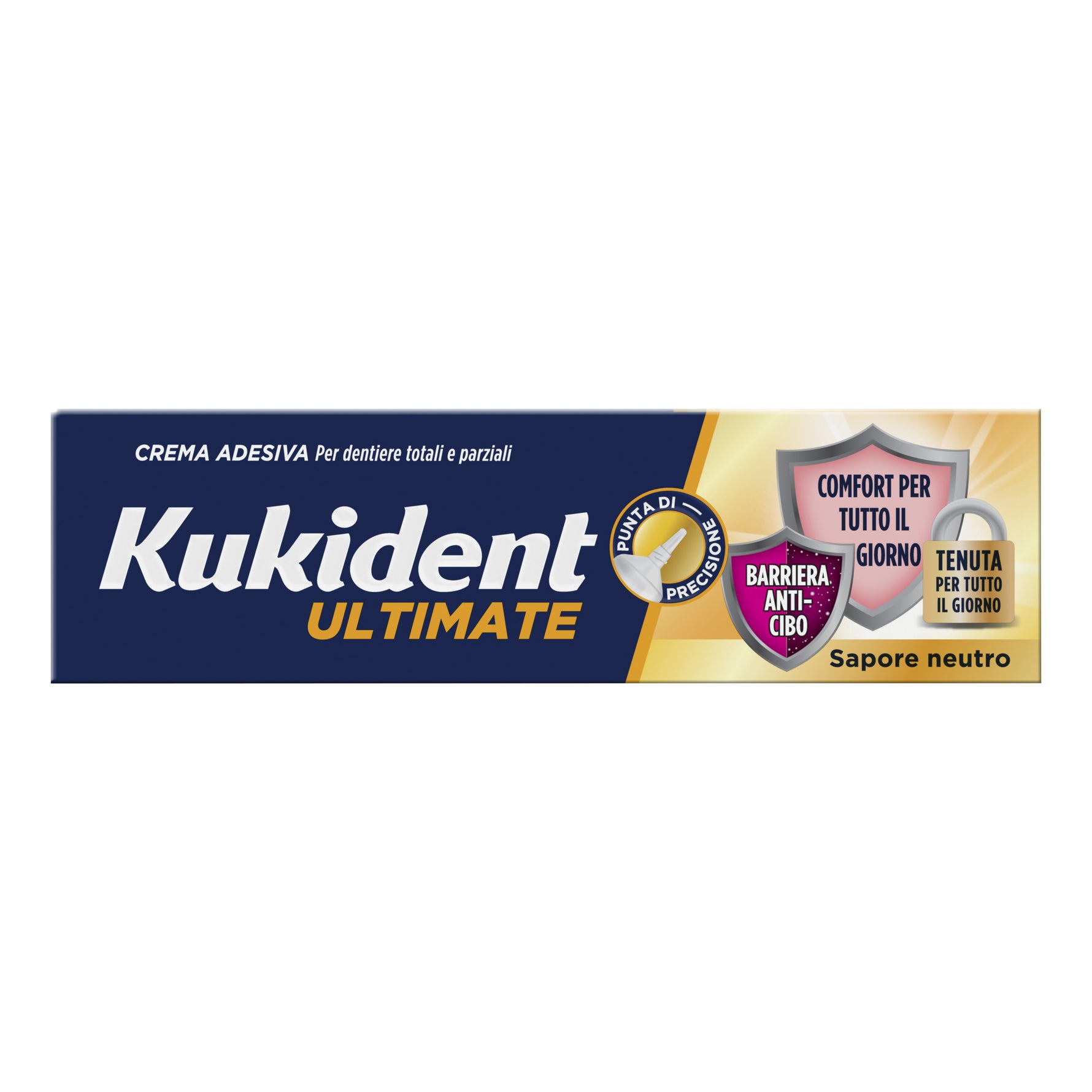 Kukident Ultimate | Crema Adesiva Dentiera Tecnologia 3in1 Tenuta Forte Neutro | 40g
