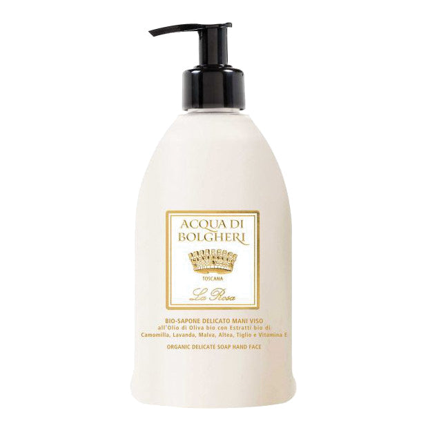 Acqua Di Bolgheri Bio Sapone Delicato Mani Viso La Rosa 500ml
