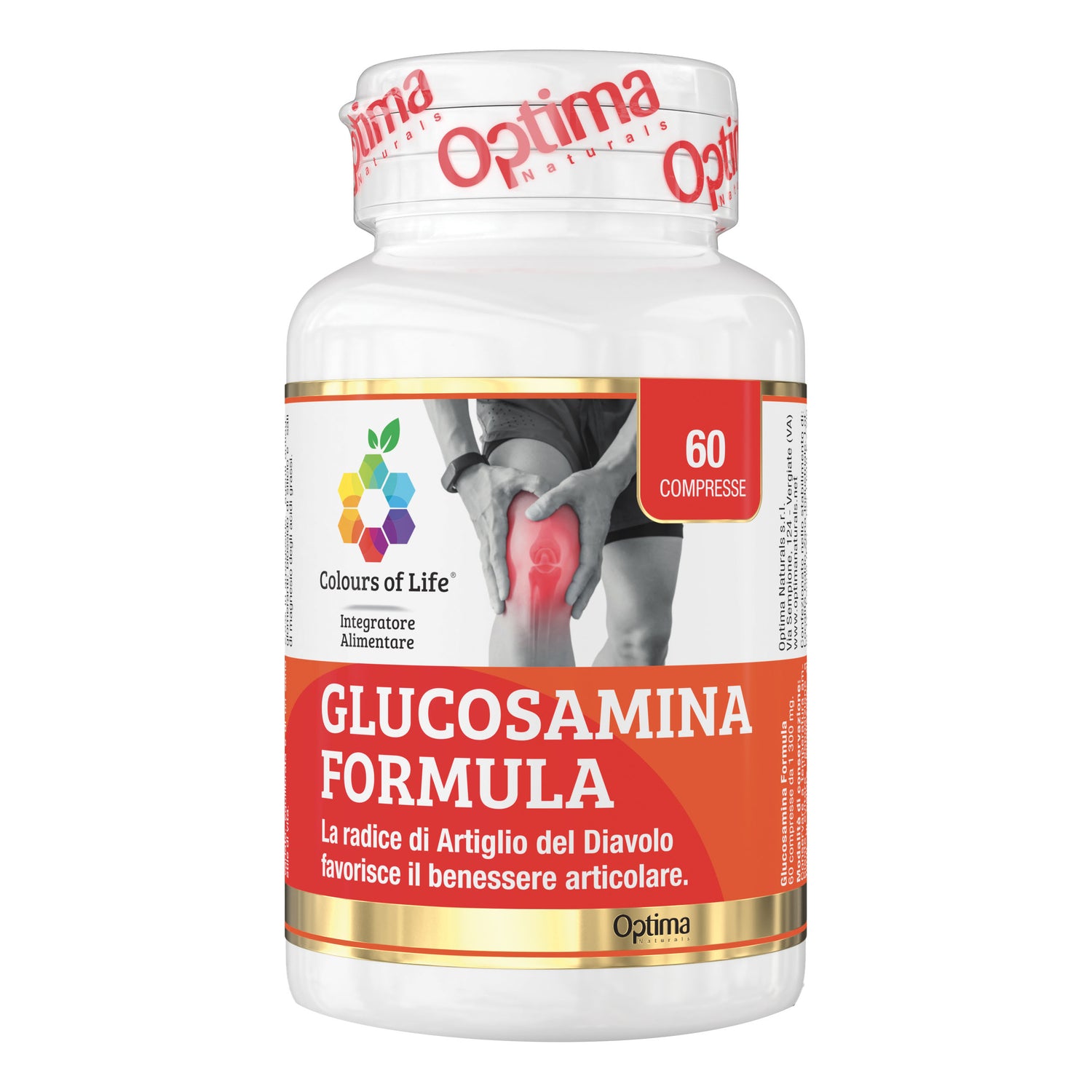 Glucosamina Formula | Integratore Articolazioni Condroitina MSM Artiglio Diavolo Optima Colours of Life | 60 Compresse