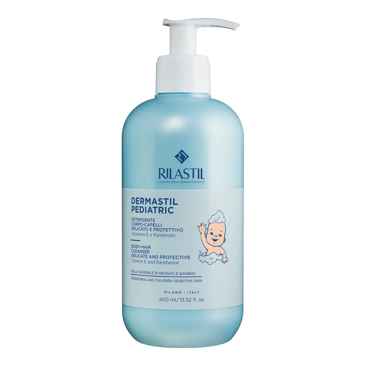 Rilastil Dermastil Pediatric Detergente Corpo E Capelli Neonati e Bambini 400ml