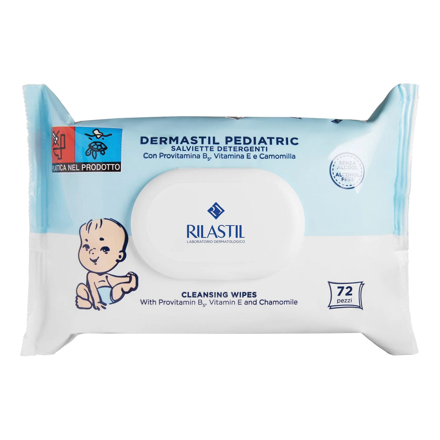 Rilastil Dermastil Pediatric Salviette Detergenti 72 pezzi
