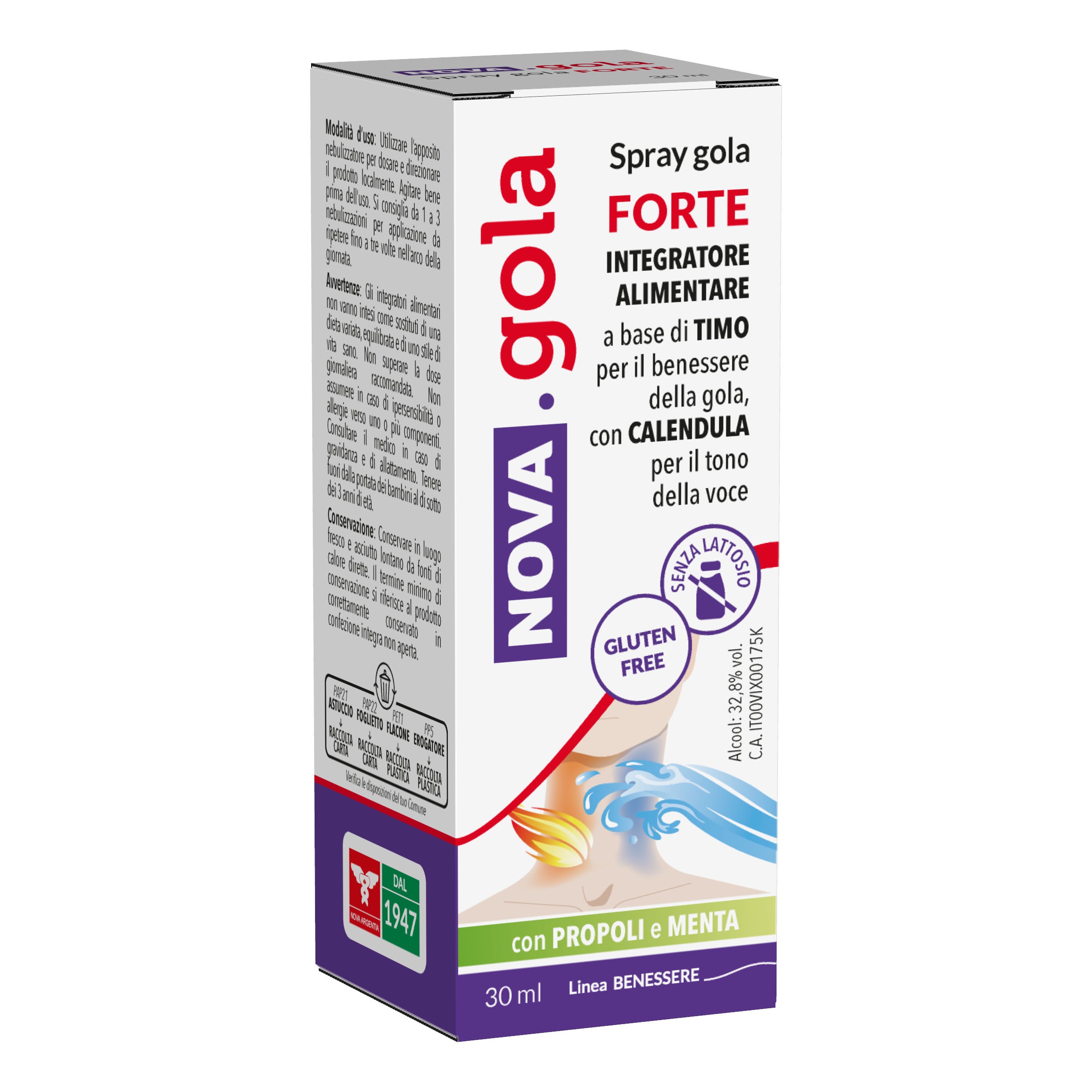 Nova Gola Spray Forte | Timo Propoli Miele Gola | 30ml