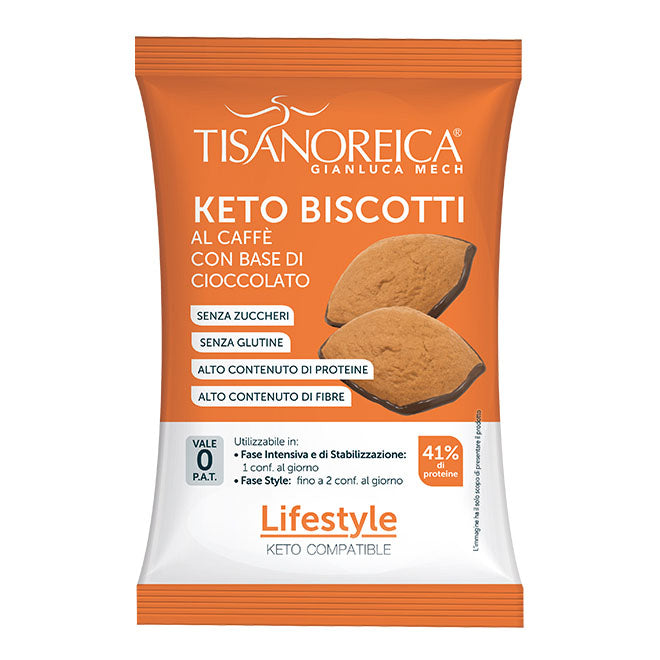 Gianluca Mech - Tisanoreica Keto Biscotti Al Caffè Con Base Di Cioccolato Highpro Lifestyle 24g  