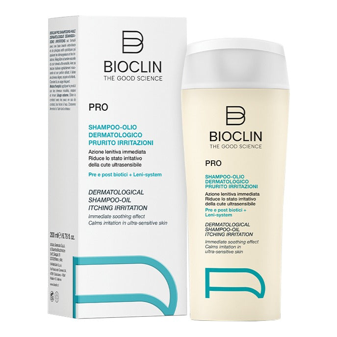 Bioclin PRO Shampoo-Olio Dermatologico | Sollievo da Prurito e Irritazioni | 200 ml