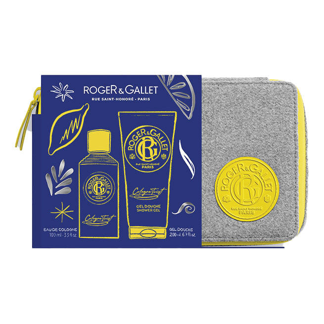 Roger&Gallet - Cofanetto Regalo Trousse Uomo Cologne Twist Con Acqua Di Colonia 100ml + Gel Doccia 200ml + Beauty Case In Regalo