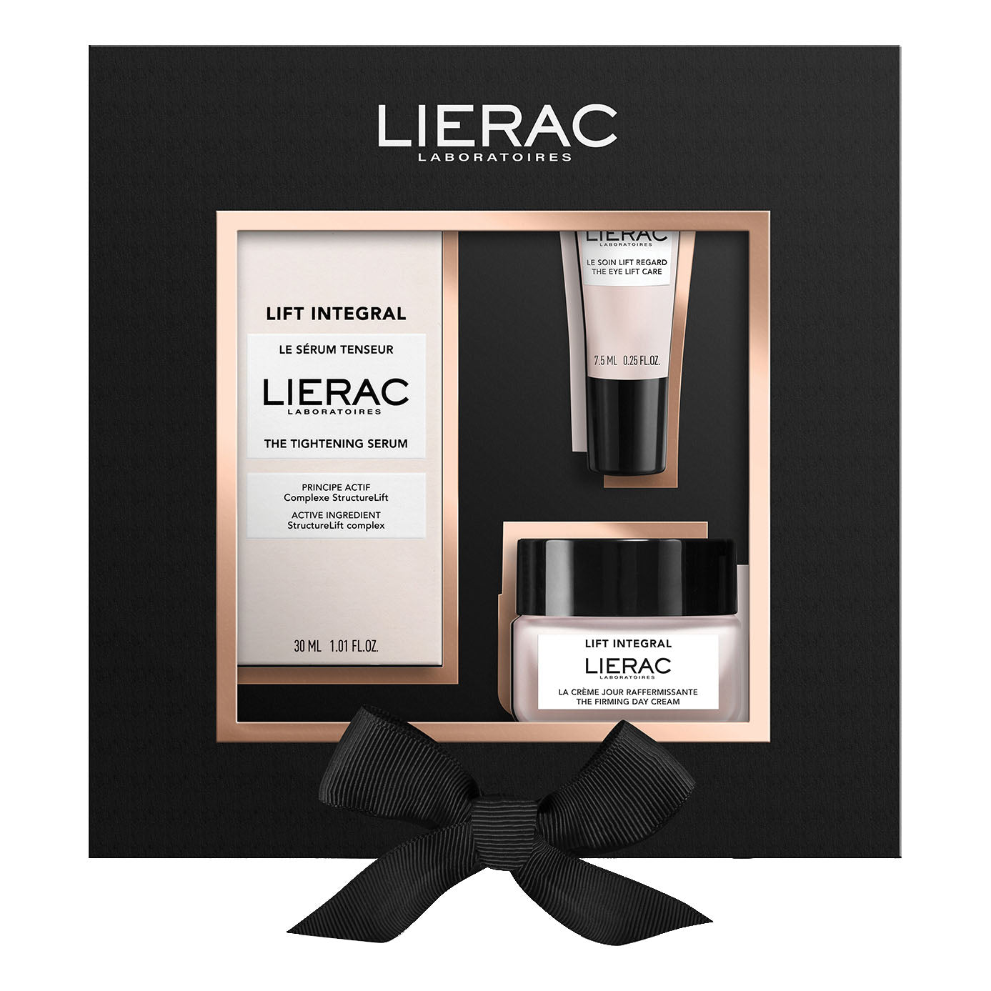 Lierac Lift Integral Cofanetto Idea Regalo Set - Siero Viso Tensore 30ml + Crema Giorno Rassodante 20ml + Contorno Occhi Liftante 7,5ml