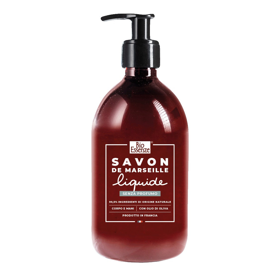Bio Essenze Sapone Liquido Di Marsiglia Senza Profumo 500ml