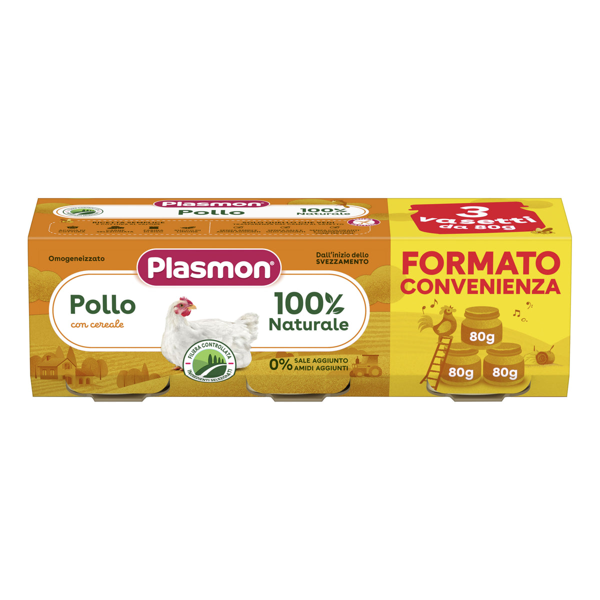 PLASMON OMOG POLLO 3PZ 80G  