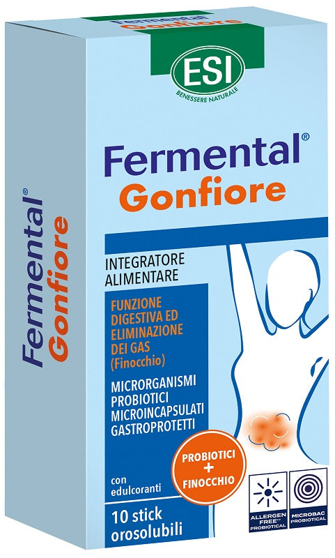 Esi Fermental Gonfiore 10 Stick Orosolubili  