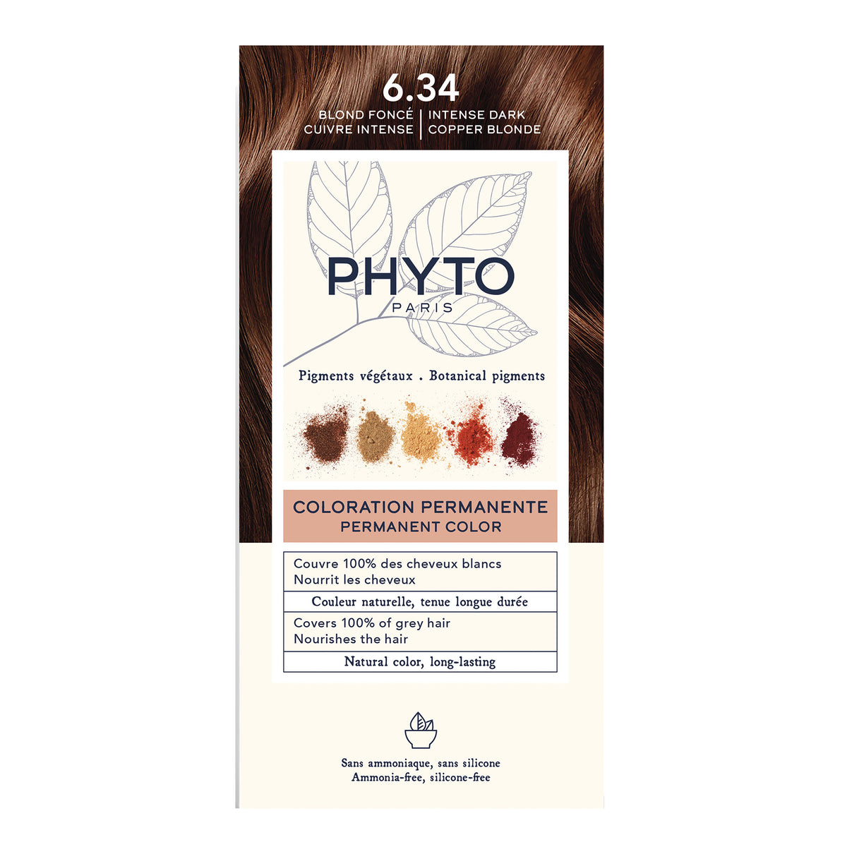 Phyto Phytocolor Colorazione Permanente Capelli N. 6,34 Biondo Scuro Ramato Intenso