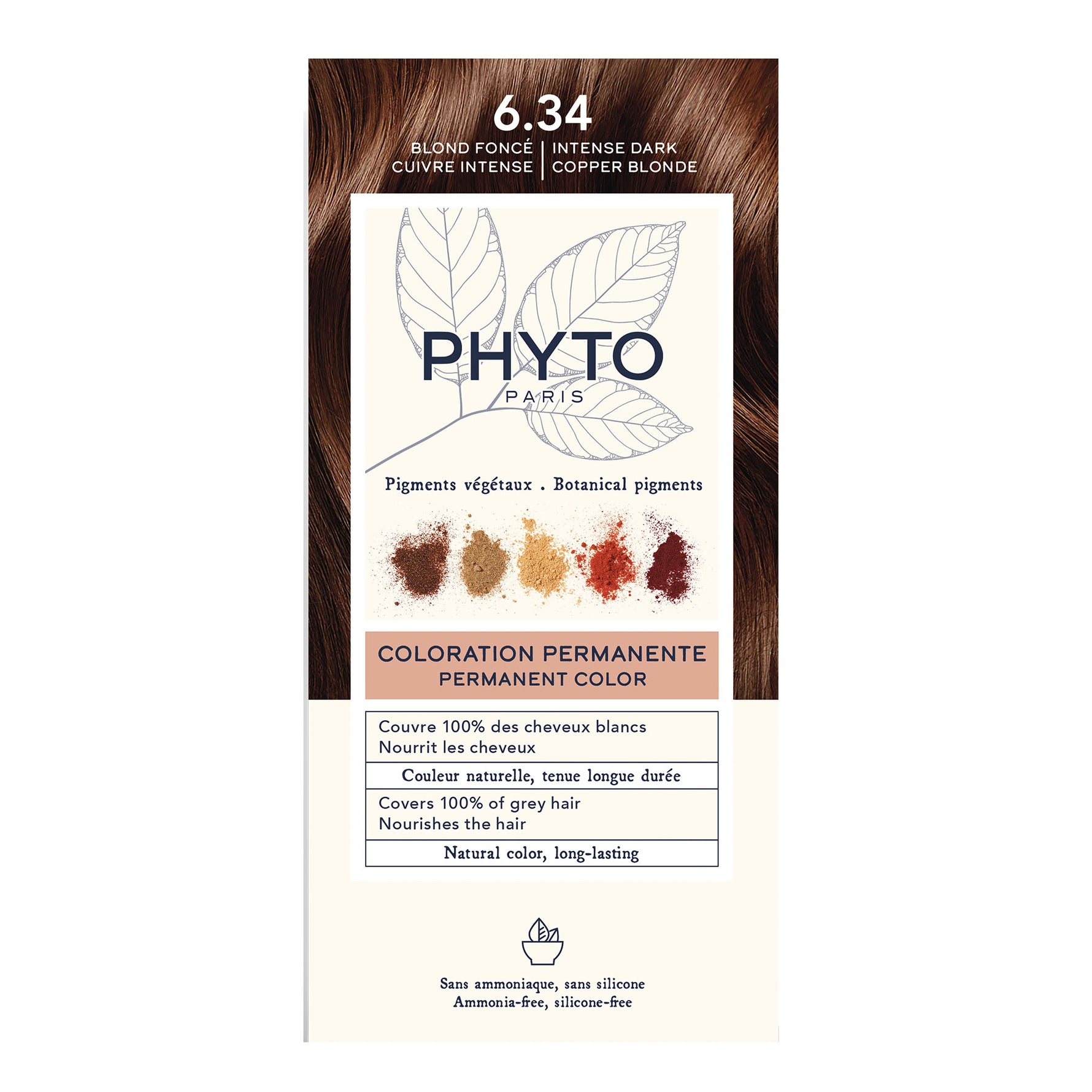 Phyto Phytocolor Colorazione Permanente Capelli N. 6,34 Biondo Scuro Ramato Intenso