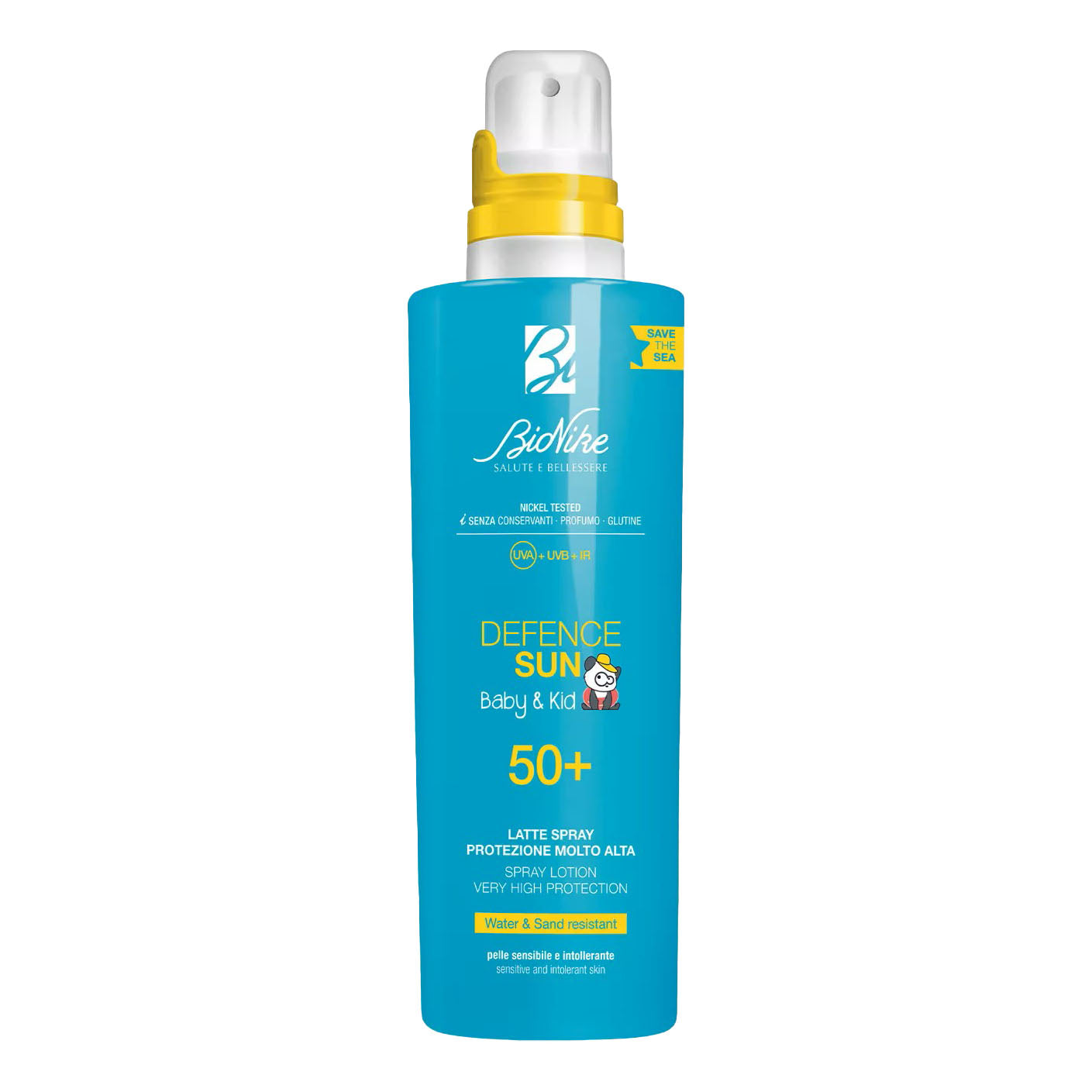 Bionike Defence Sun Baby & Kid Latte Spray Water & Sand Resistant Spf50+ Protezione Solare Molto Alta 200ml