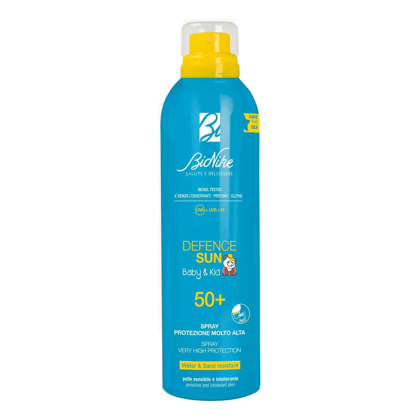 Bionike Defence Sun Baby & Kid Spray Water & Sand Resistant Spf50+ Protezione Solare Molto Alta 200ml