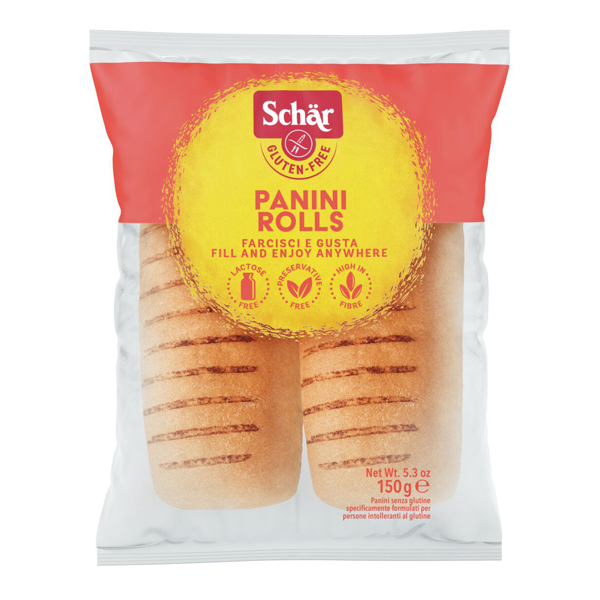 SCHAR PANINI ROLLS 2X75G