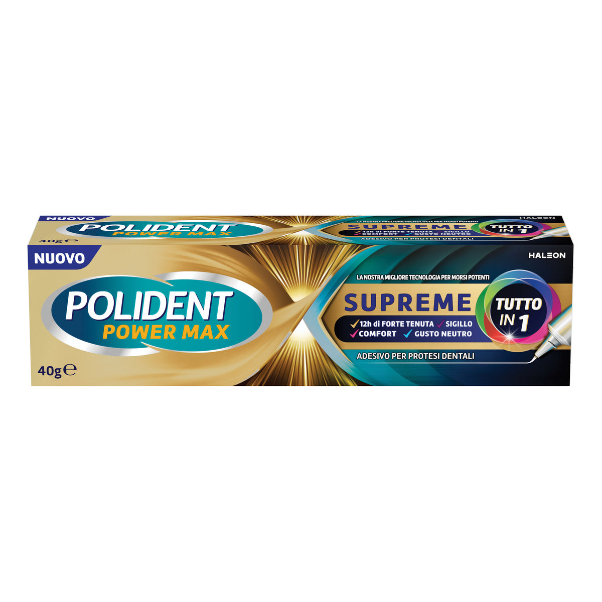 Polident Power Max Supreme | Adesivo Dentiera Tutto in 1 | 40 g  