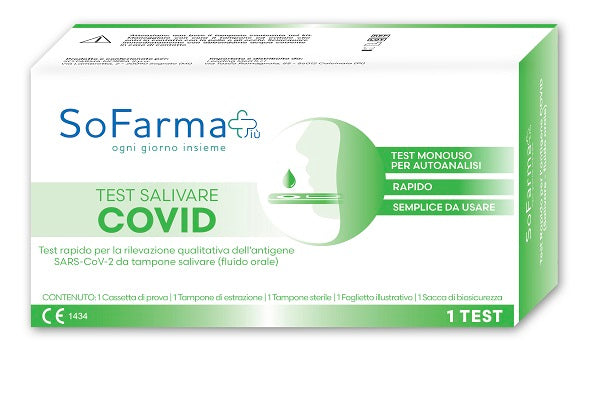 Sofarmapiù Test Covid Autodiagnostico Per L'Antigene Sars-Cov-2 - Tampone Rapido Salivare