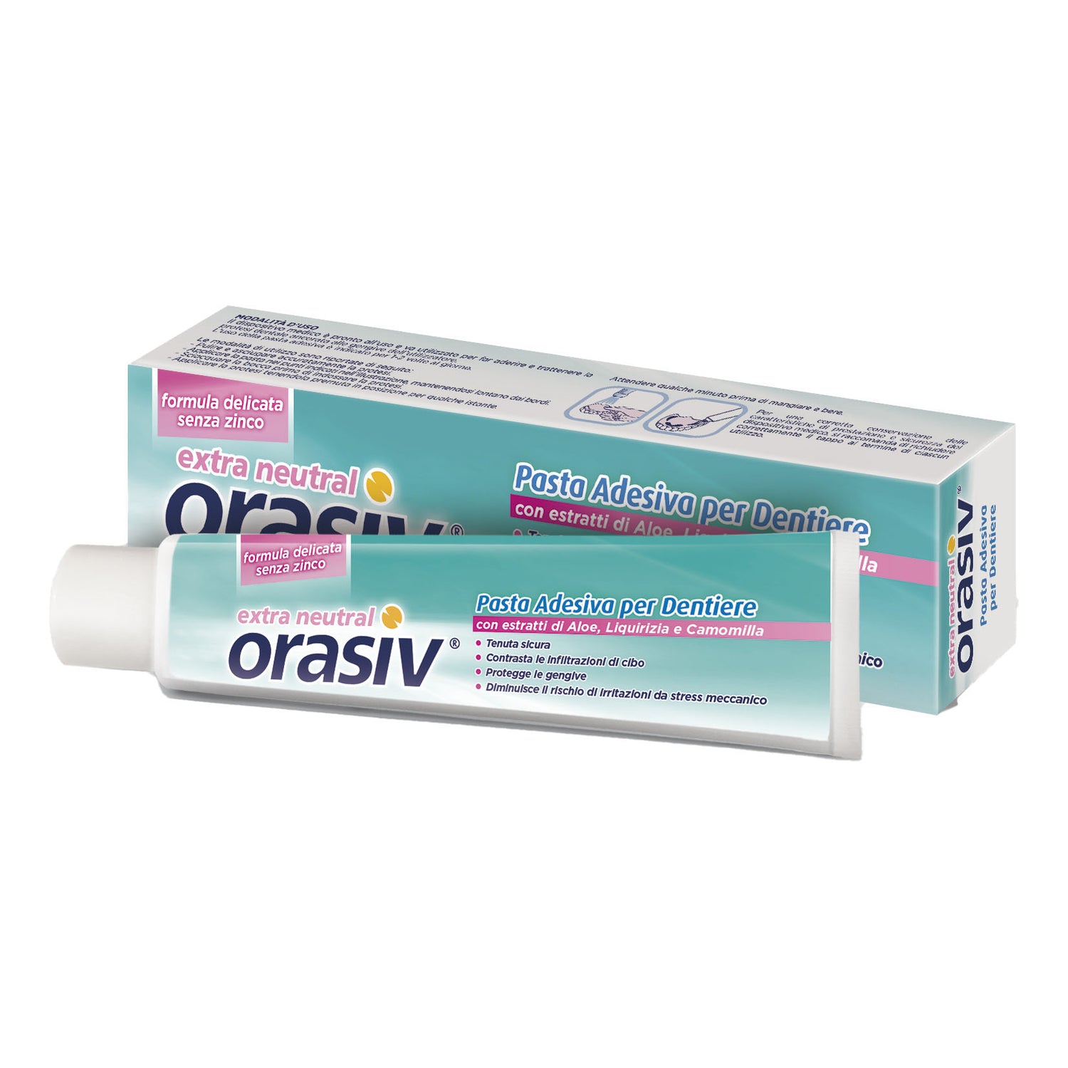Orasiv Pasta Adesiva | Crema Protesi Dentale Aloe | 40g