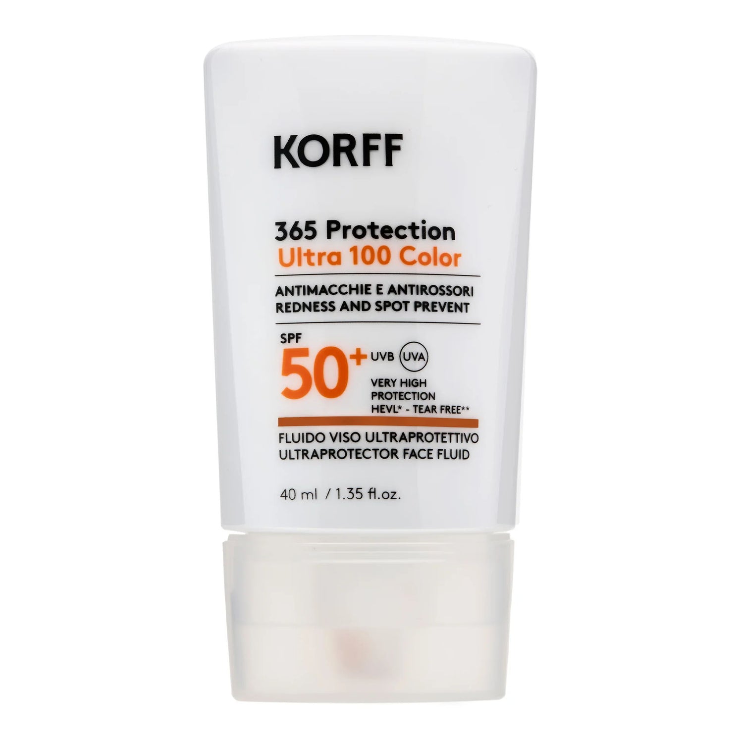 Korff Sun 365 Protection Ultra 100 Color - Fluido Viso Ultraprotettivo Colorato Protezione Solare Spf50+ 40ml