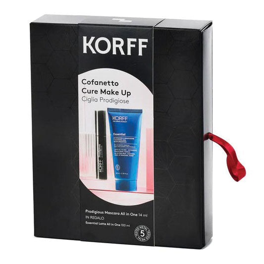 Korff Cofanetto Idea Regalo Cure Make-Up - Mascara All In One + Latte All In One Detergente