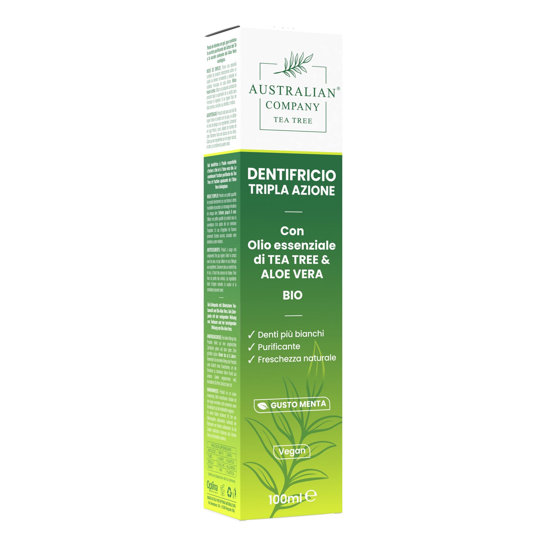 Australian Tea Tree | Dentifricio Tripla Azione Aloe Vera | 100ml
