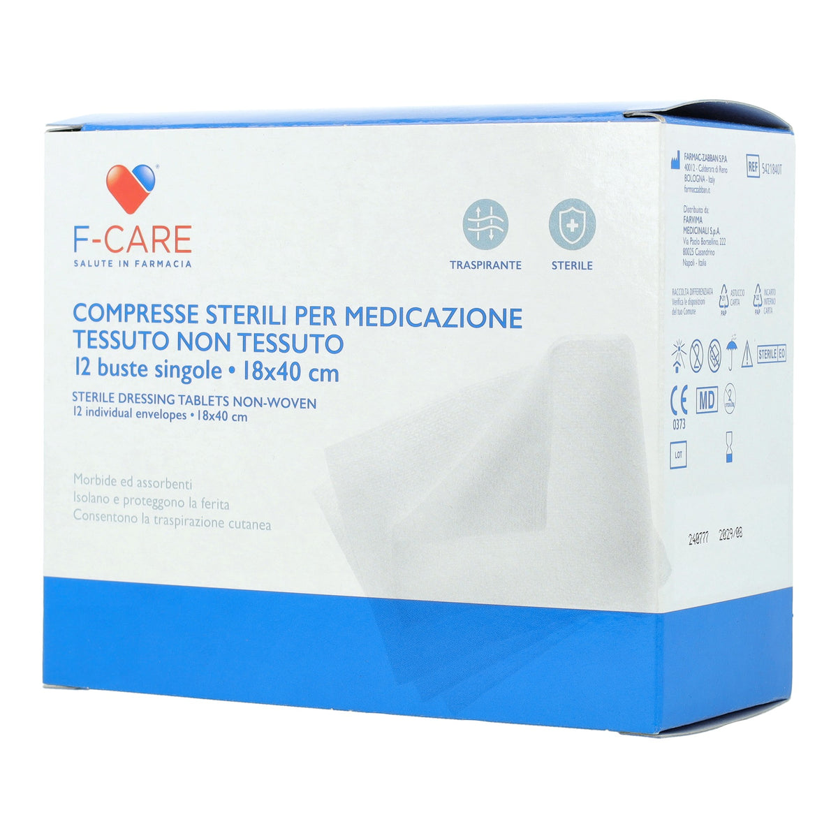 GARZA F CARE TNT 18X40CM 12PZ  