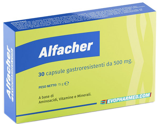 Alfacher | Integratore per Capelli e Stanchezza Fisica | 30 Capsule