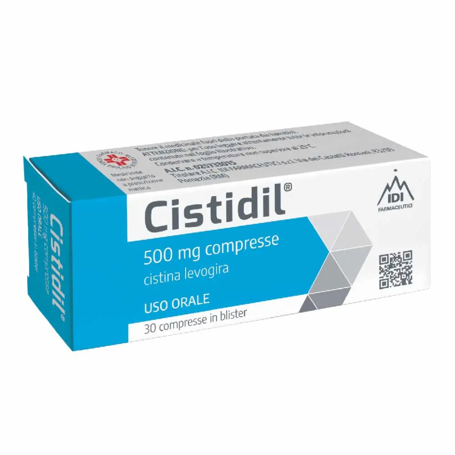 Cistidil | Cistina Levogira 500 mg Acne e Dermatiti | 30 Compresse