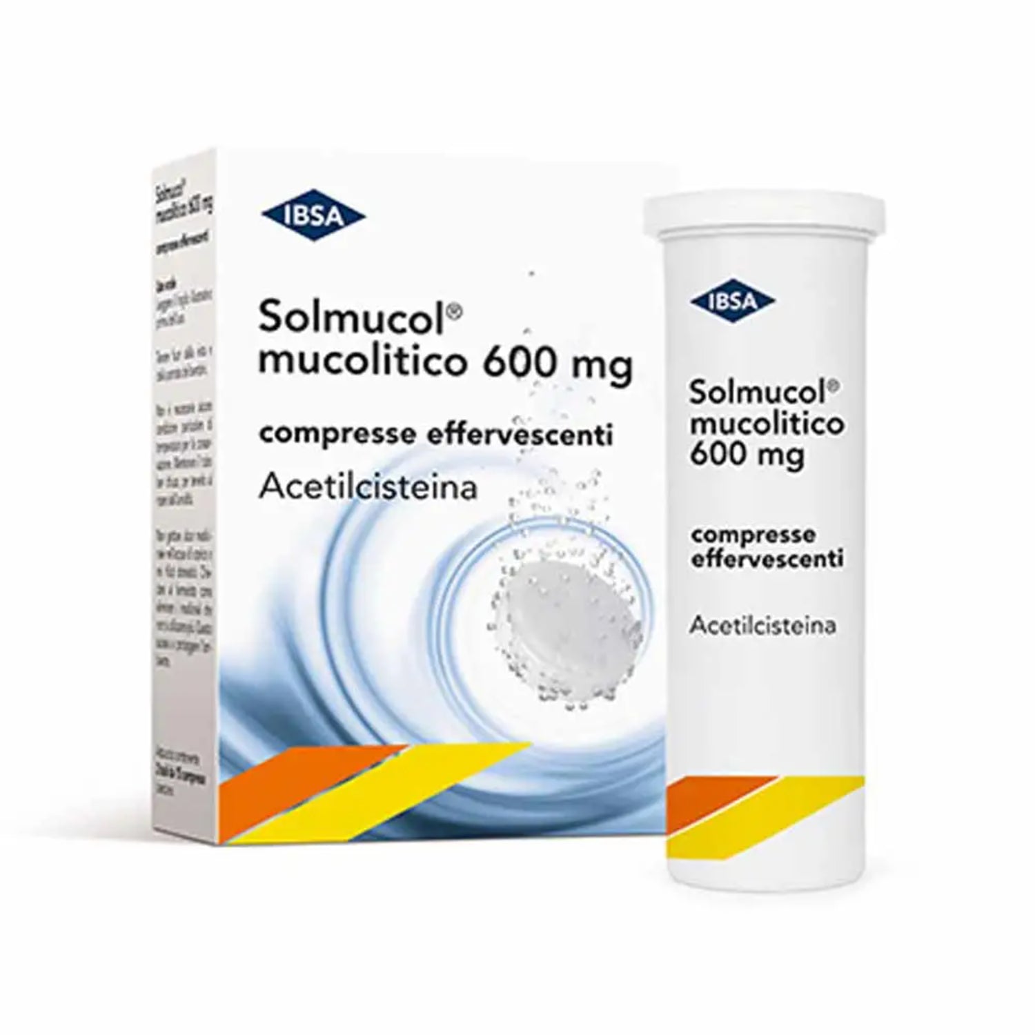 Solmucol Mucolitico 600 mg | Acetilcisteina Tosse e Catarro | 30 Compresse Effervescenti