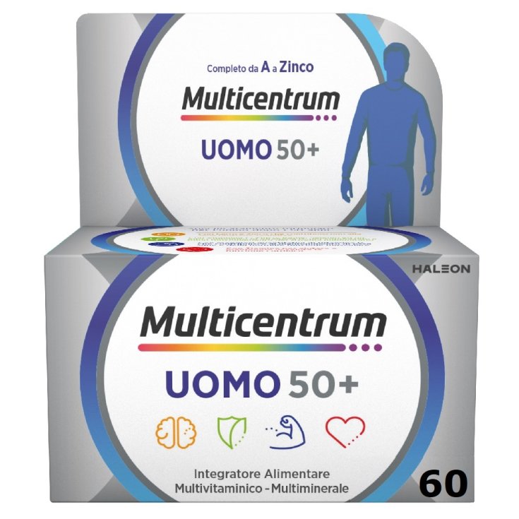 Multicentrum Uomo 50+ | Integratore Multivitaminico | 60 Compresse  