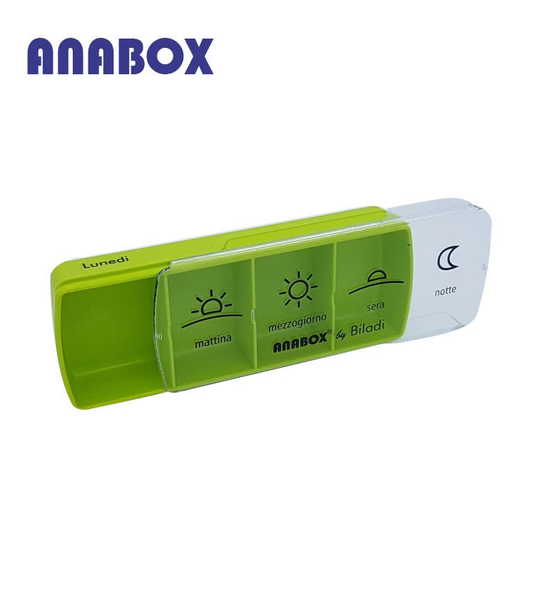 Anabox Portapillole 7 Giorni Compact | Settimanale Verde | 1 Pezzo 4