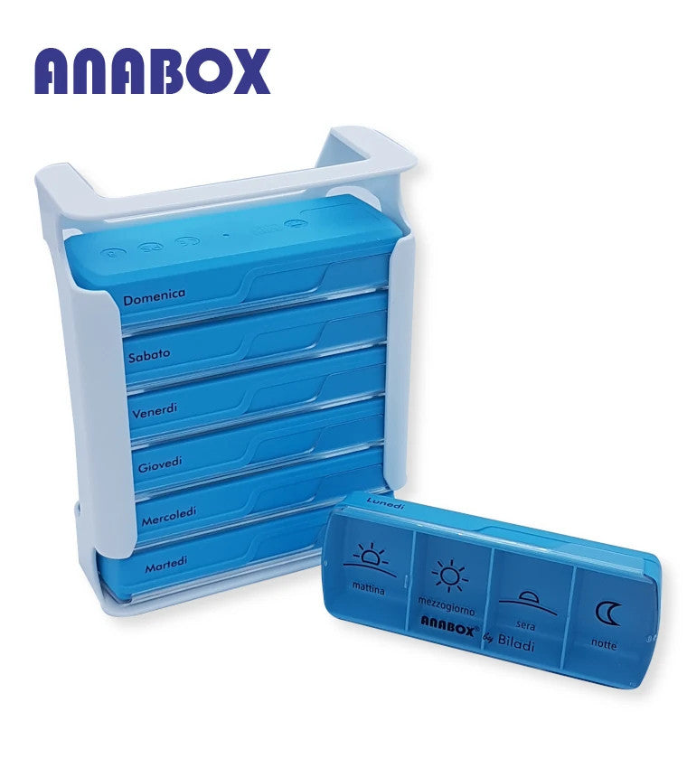 Anabox Portapillole 7 Giorni | Modello Compact Turchese | 7 Dosi 3
