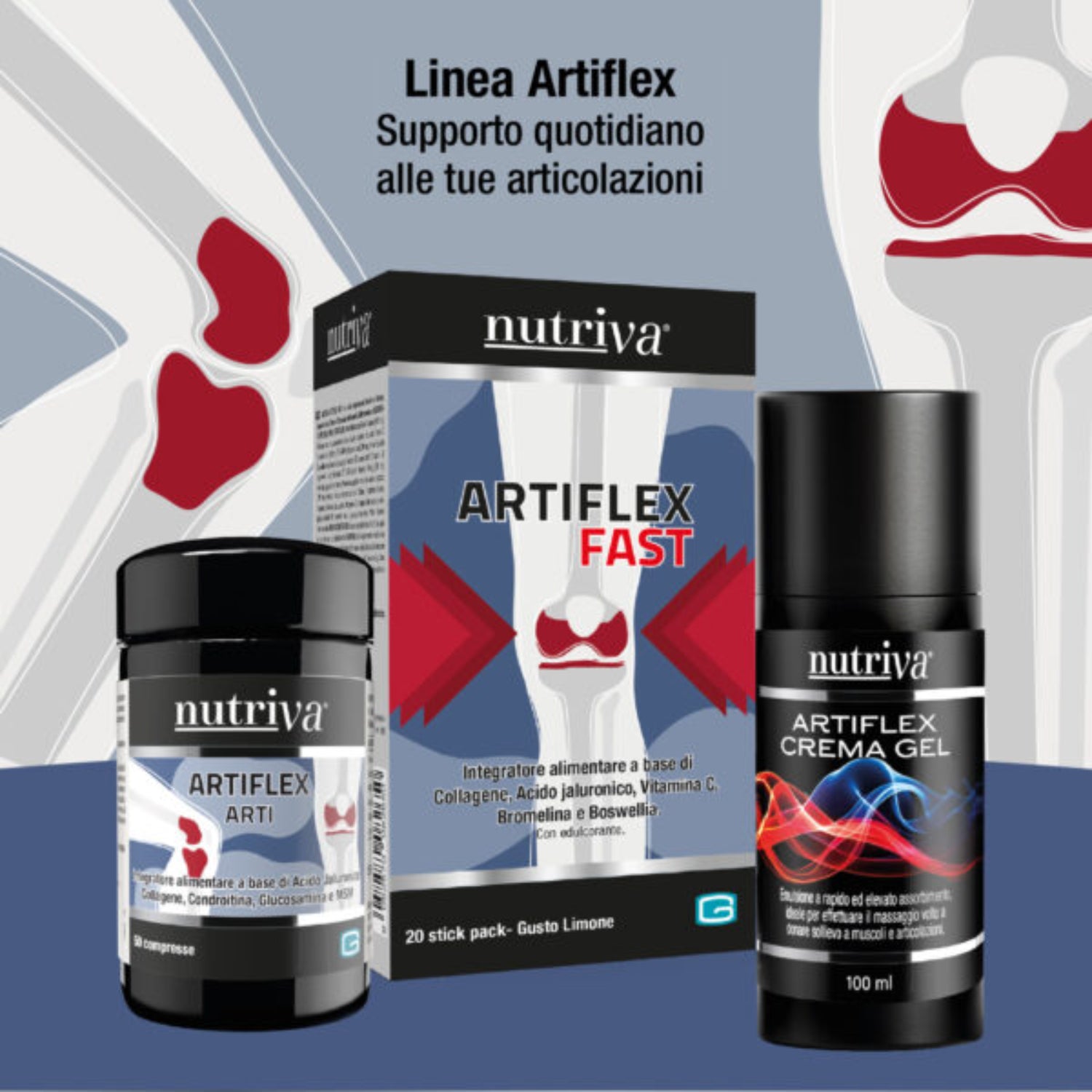 Nutriva Artiflex Crema Gel | Gel Muscoli Articolazioni Arnica Boswellia Menta | 100ml 4