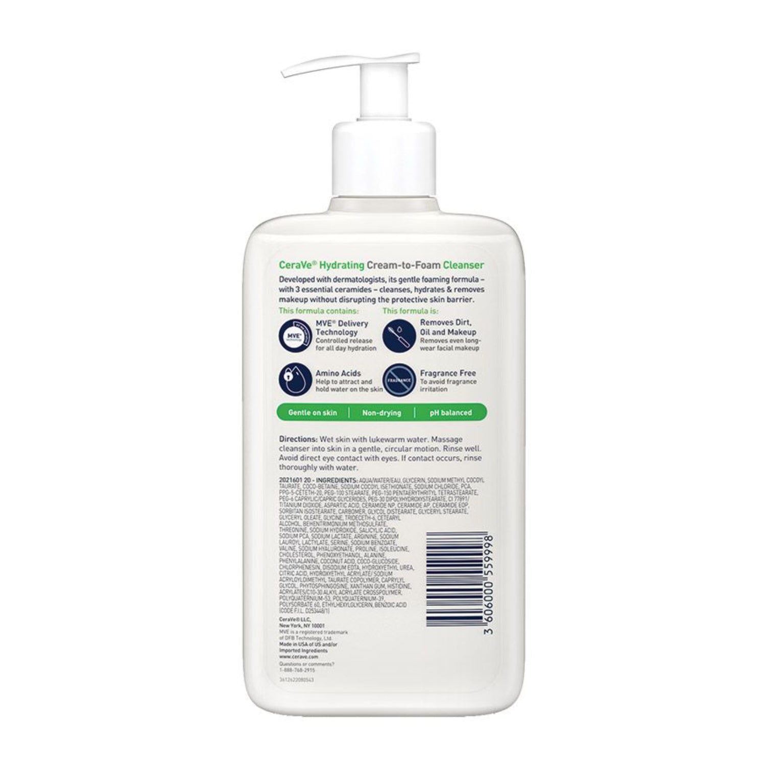 CeraVe | Detergente Crema-Schiuma Idratante Pelle da Normale a Secca | 236ml 3
