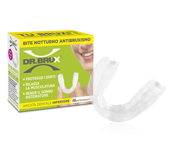 DR. BRUX® Bite Notturno Antibruxismo Arcata Dentale Inferiore