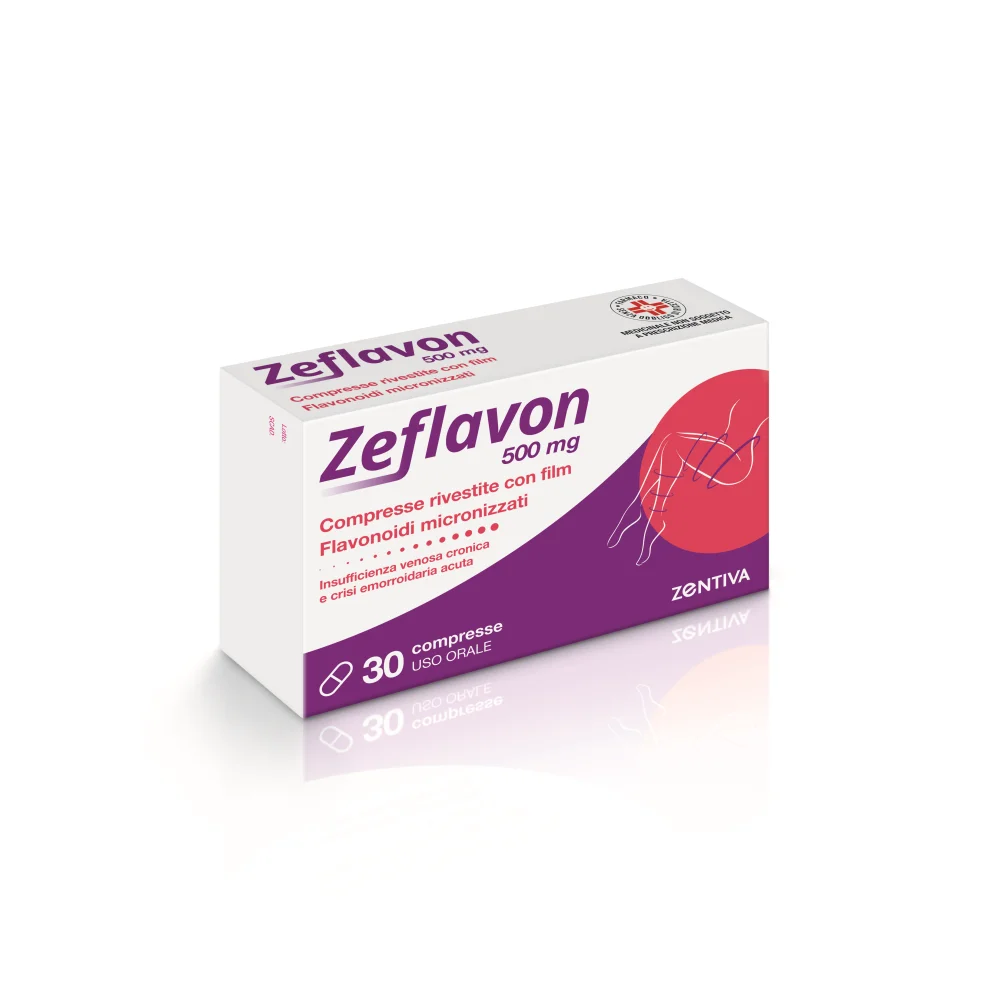 Zeflavon 500mg | Farmaco Insufficienza Venosa Cronica | 30 Compresse