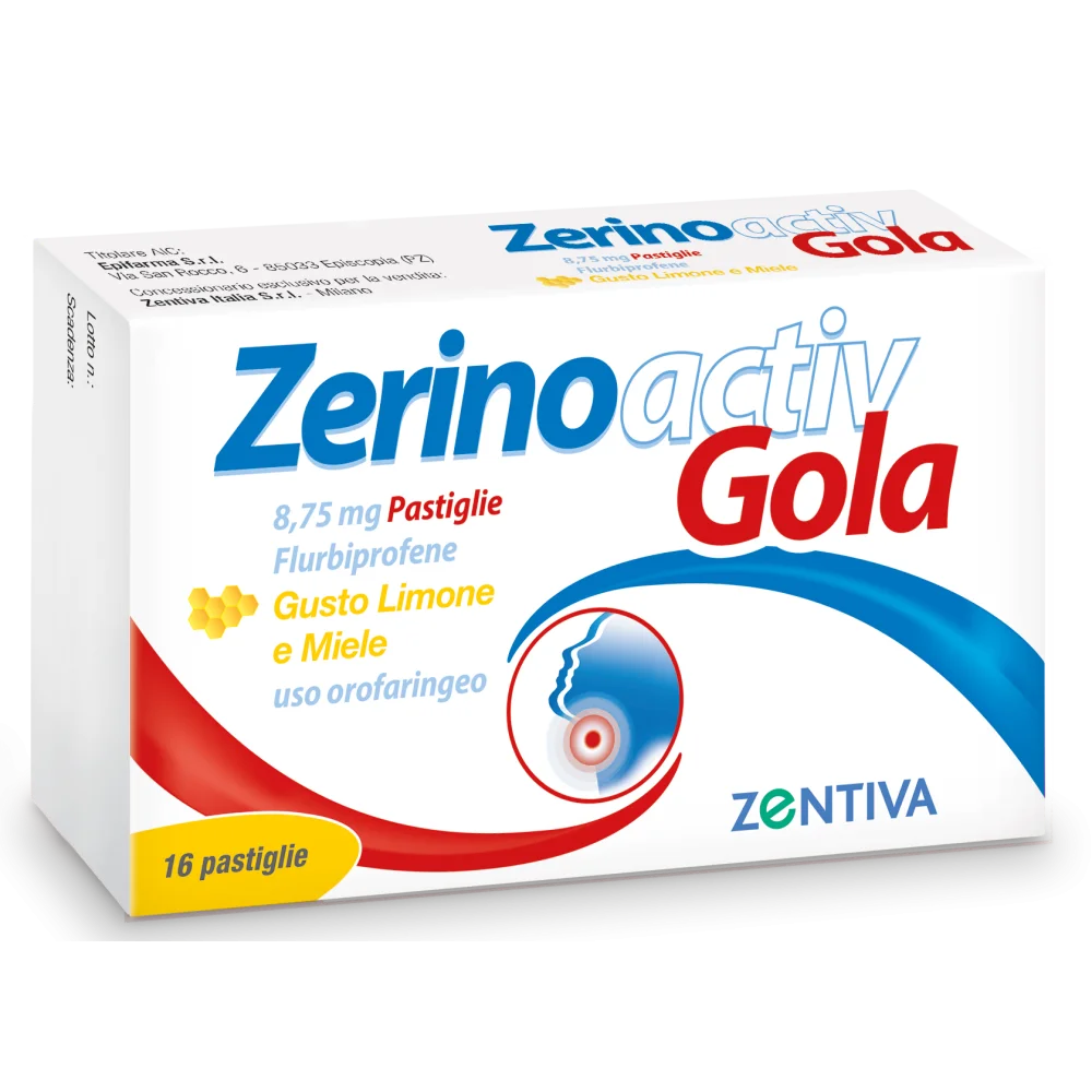 Zerinoactiv Gola 16 Pastiglie Limone Miele