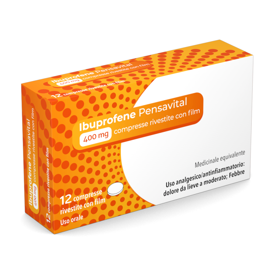 Ibuprofene 400mg | Antinfiammatorio Analgesico | 12 Compresse Pensa