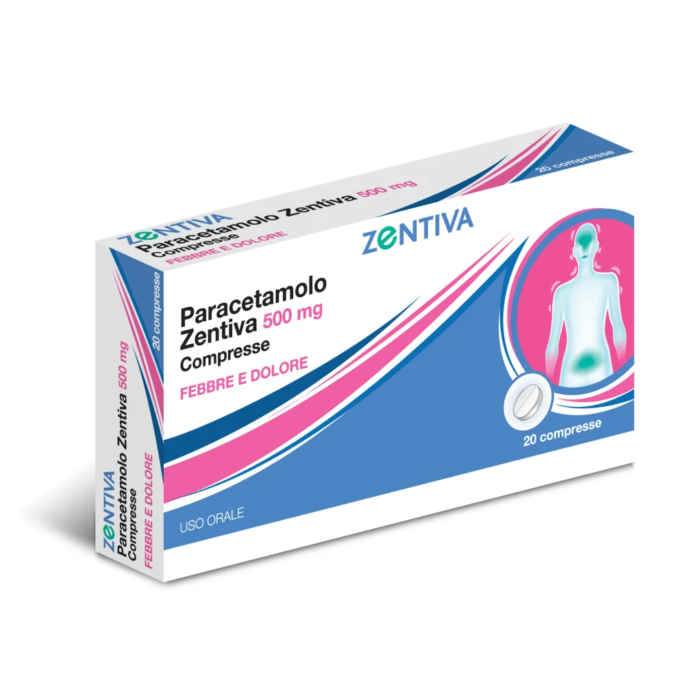 Paracetamolo 500mg 20 Compresse - Zentiva