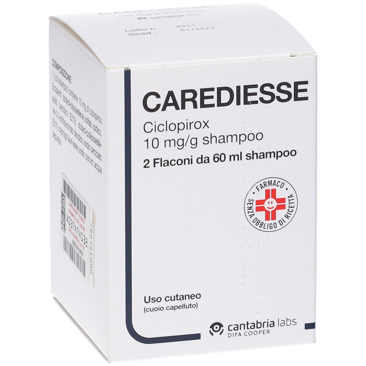 Carediesse Shampoo 10 mg/g | Farmaco Antimicotico | 2 Flaconi 60 ml  